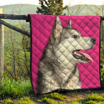 Cute Alaskan Malamute Print Quilt