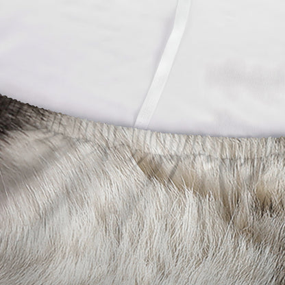 Cute Alaskan Malamute Print Sofa Cover