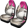 Cute Alaskan Malamute Print Universal Fit Car Seat Covers