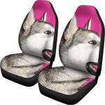 Cute Alaskan Malamute Print Universal Fit Car Seat Covers
