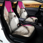 Cute Alaskan Malamute Print Universal Fit Car Seat Covers