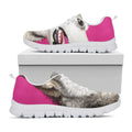 Cute Alaskan Malamute Print White Running Shoes