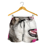 Cute Alaskan Malamute Print Women's Shorts