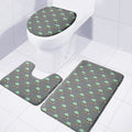 Cute Alien With Bow Tie Print 3 Piece Bath Mat Set