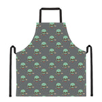 Cute Alien With Bow Tie Print Apron