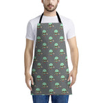 Cute Alien With Bow Tie Print Apron
