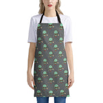 Cute Alien With Bow Tie Print Apron