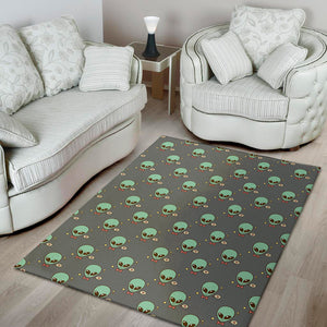 Cute Alien With Bow Tie Print Area Rug