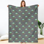 Cute Alien With Bow Tie Print Blanket