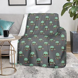 Cute Alien With Bow Tie Print Blanket