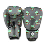 Cute Alien With Bow Tie Print Boxing Gloves