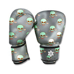 Cute Alien With Bow Tie Print Boxing Gloves