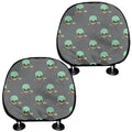 Cute Alien With Bow Tie Print Car Headrest Covers