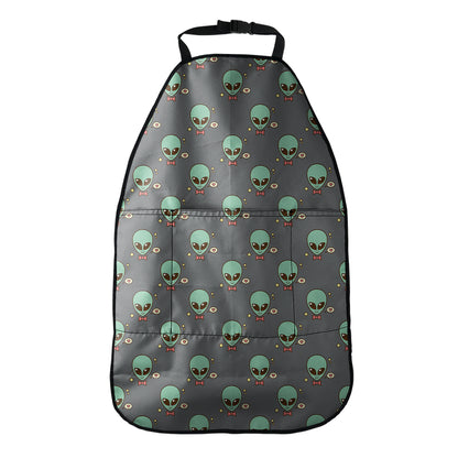 Cute Alien With Bow Tie Print Car Seat Organizers