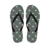 Cute Alien With Bow Tie Print Flip Flops