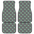 Cute Alien With Bow Tie Print Front and Back Car Floor Mats