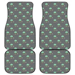 Cute Alien With Bow Tie Print Front and Back Car Floor Mats