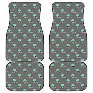 Cute Alien With Bow Tie Print Front and Back Car Floor Mats