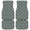 Cute Alien With Bow Tie Print Front and Back Car Floor Mats