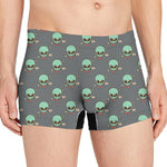 Cute Alien With Bow Tie Print Men's Boxer Briefs