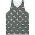 Cute Alien With Bow Tie Print Men's Tank Top