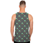 Cute Alien With Bow Tie Print Men's Tank Top