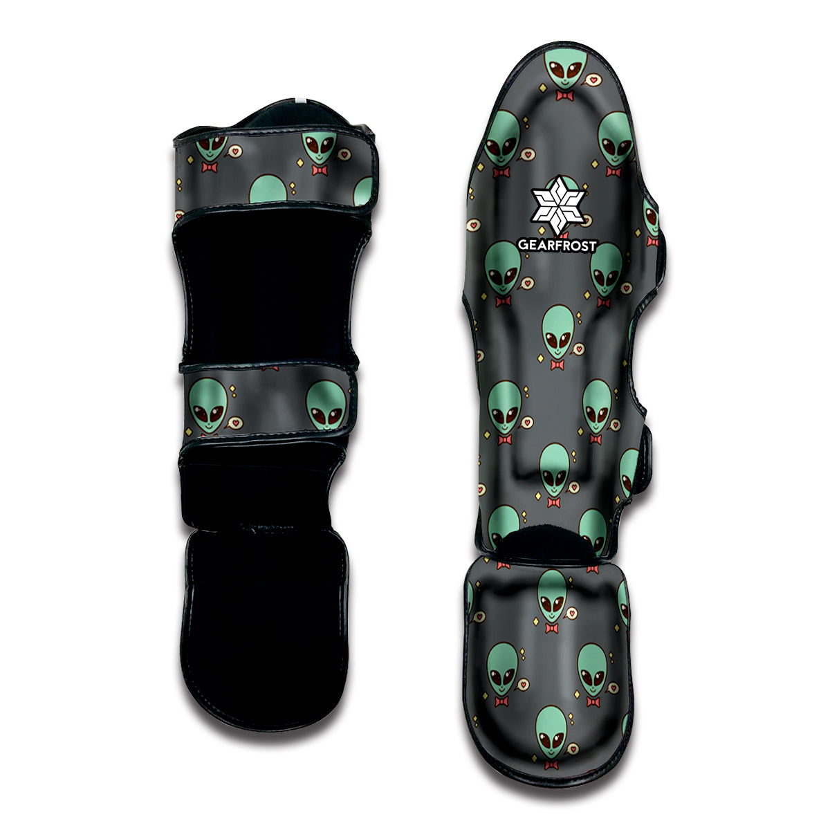 Cute Alien With Bow Tie Print Muay Thai Shin Guard