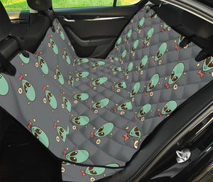 Cute Alien With Bow Tie Print Pet Car Back Seat Cover