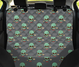 Cute Alien With Bow Tie Print Pet Car Back Seat Cover