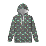 Cute Alien With Bow Tie Print Pullover Hoodie