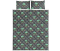 Cute Alien With Bow Tie Print Quilt Bed Set