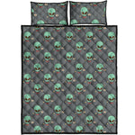Cute Alien With Bow Tie Print Quilt Bed Set