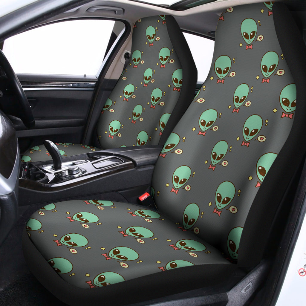 Cute Alien With Bow Tie Print Universal Fit Car Seat Covers