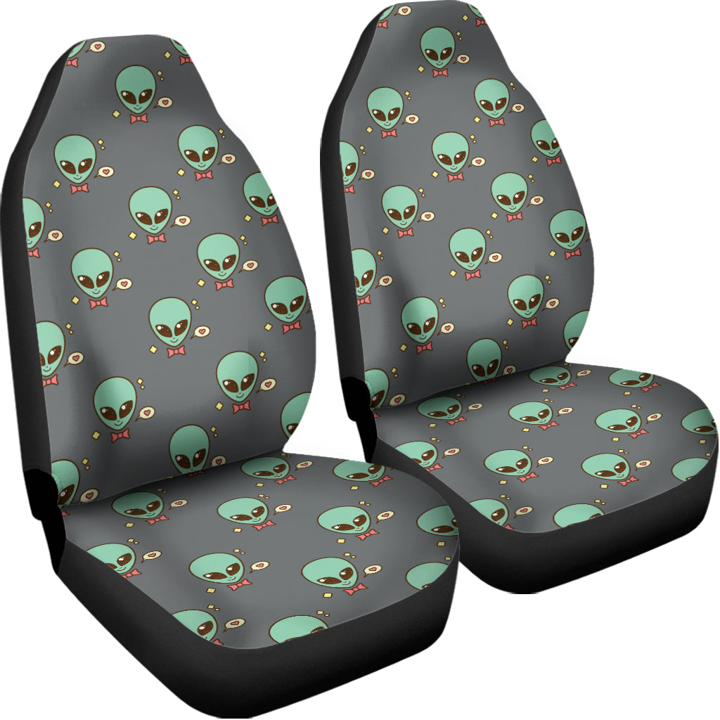 Cute Alien With Bow Tie Print Universal Fit Car Seat Covers