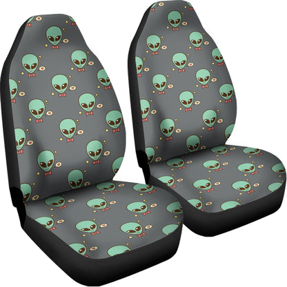 Cute Alien With Bow Tie Print Universal Fit Car Seat Covers