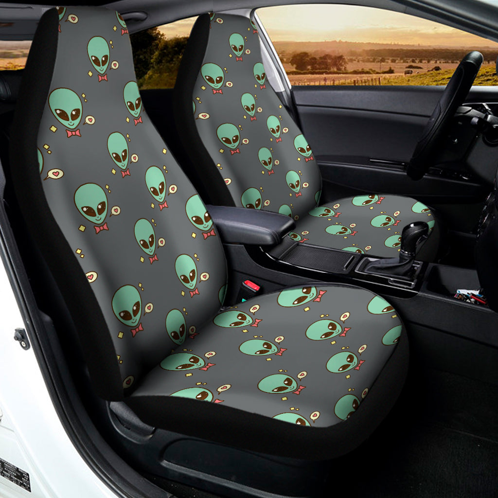 Cute Alien With Bow Tie Print Universal Fit Car Seat Covers