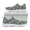 Cute Alien With Bow Tie Print White Sneakers