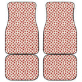Cute Apple Pattern Print Front and Back Car Floor Mats