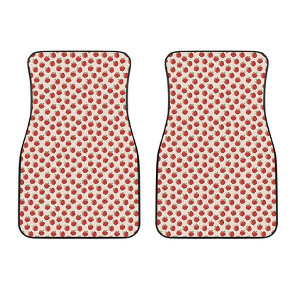 Cute Apple Pattern Print Front Car Floor Mats