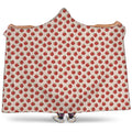 Cute Apple Pattern Print Hooded Blanket