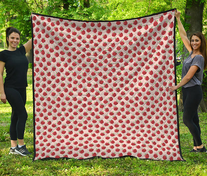 Cute Apple Pattern Print Quilt