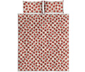 Cute Apple Pattern Print Quilt Bed Set