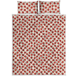 Cute Apple Pattern Print Quilt Bed Set