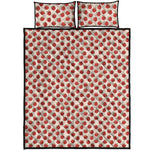 Cute Apple Pattern Print Quilt Bed Set