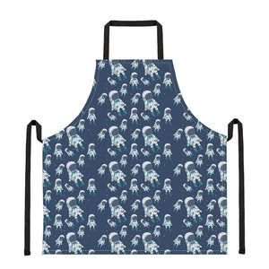 Cute Astronaut Pattern Print Apron