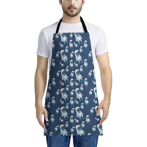 Cute Astronaut Pattern Print Apron