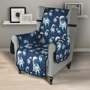 Cute Astronaut Pattern Print Armchair Protector