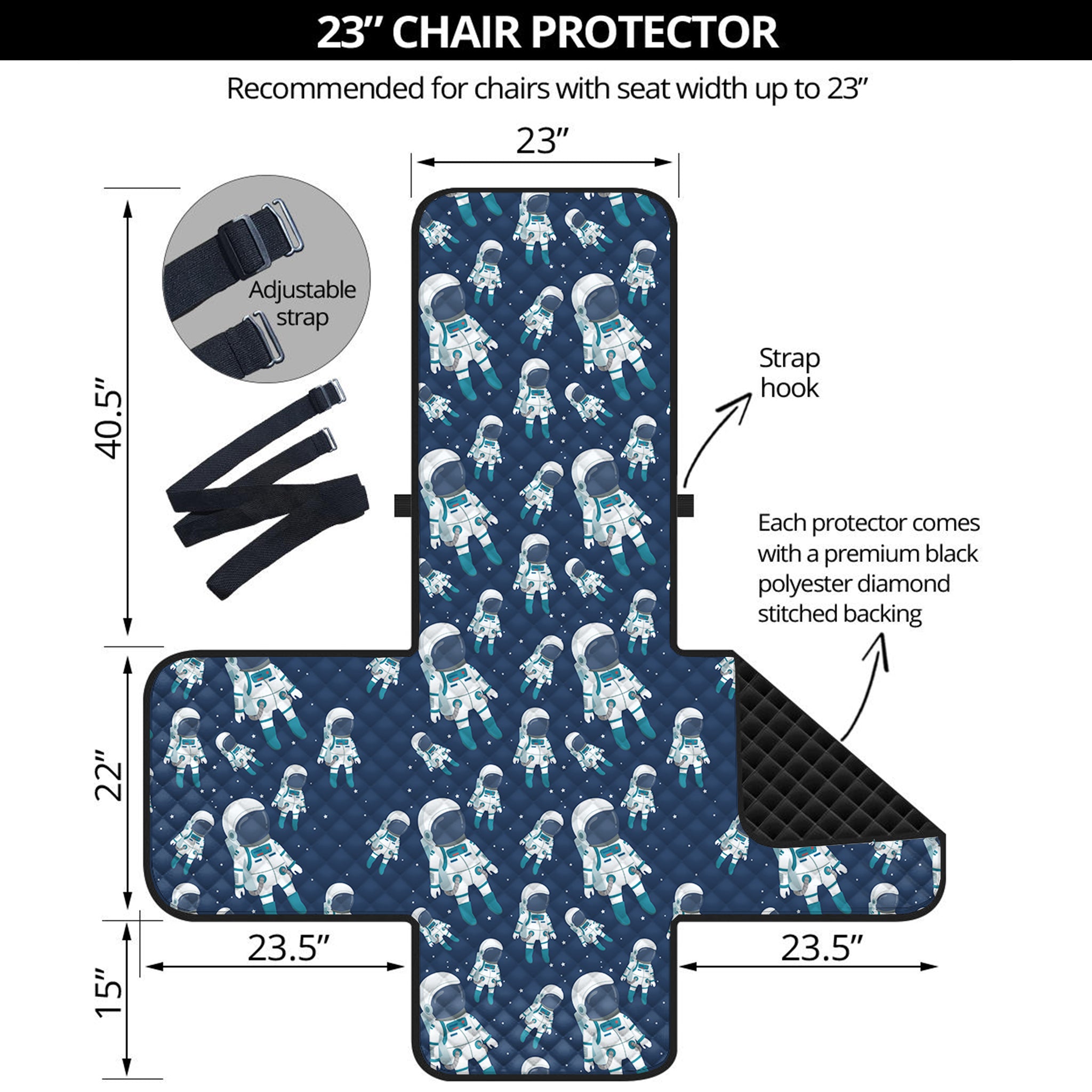 Cute Astronaut Pattern Print Armchair Protector