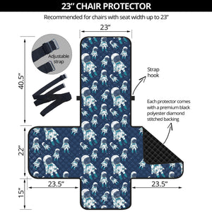 Cute Astronaut Pattern Print Armchair Protector