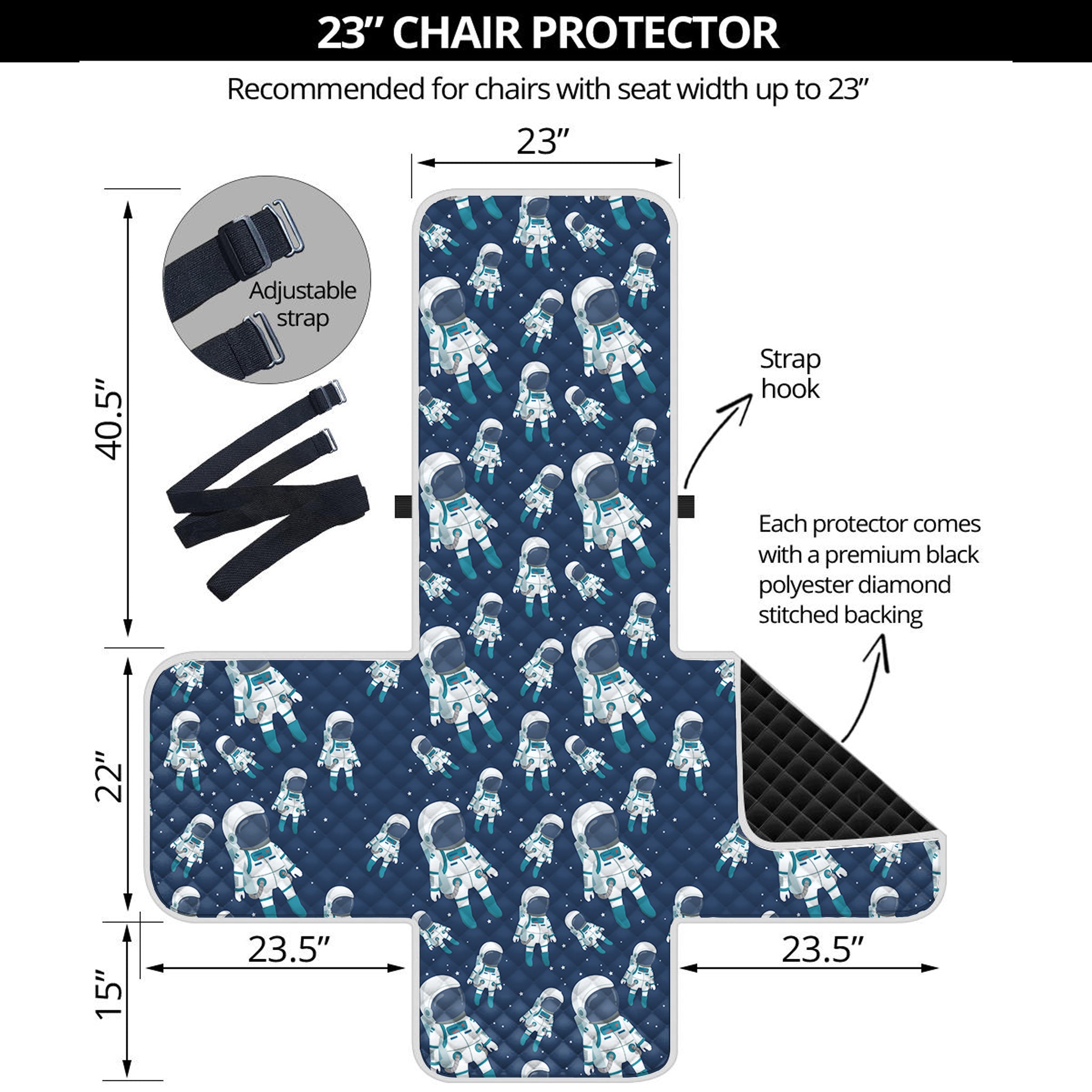 Cute Astronaut Pattern Print Armchair Protector